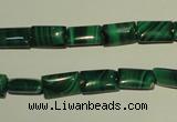 CMN311 15.5 inches 6*10mm rectangle natural malachite beads wholesale