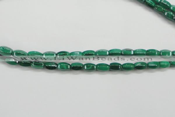 CMN422 15.5 inches 5*8mm faceted rice natural malachite beads