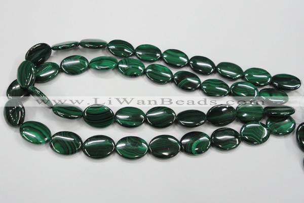 CMN436 15.5 inches 15*20mm oval natural malachite beads wholesale