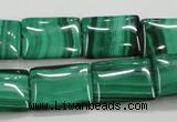 CMN444 15.5 inches 13*18mm rectangle natural malachite beads