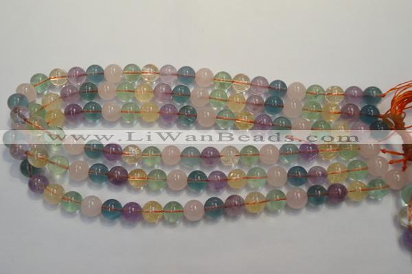 CMQ213 15.5 inches 10mm round multicolor quartz gemstone beads