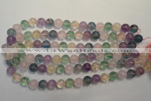 CMQ214 15.5 inches 12mm round multicolor quartz gemstone beads