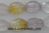 CMQ253 15.5 inches 13*18mm faceted oval multicolor quartz beads