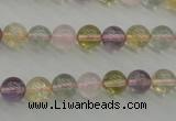 CMQ302 15.5 inches 8mm round multicolor quartz gemstone beads