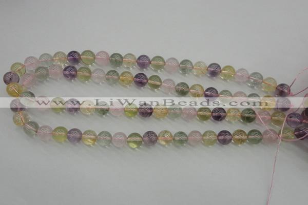 CMQ303 15.5 inches 10mm round multicolor quartz gemstone beads