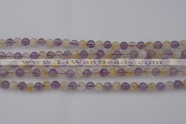 CMQ311 15.5 inches 6mm round citrine & amethyst beads wholesale