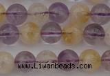 CMQ312 15.5 inches 8mm round citrine & amethyst beads wholesale