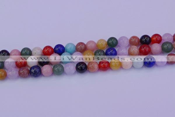 CMQ348 15.5 inches 10mm round mixed quartz gemstone beads