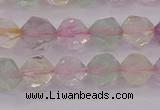 CMQ367 15.5 inches 8mm faceted nuggets mixed quartz beads