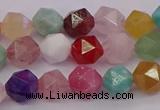 CMQ371 15.5 inches 6mm faceted nuggets mixed gemstone beads