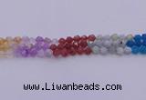 CMQ377 15.5 inches 8mm faceted nuggets mixed quartz beads wholesale