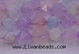 CMQ381 15.5 inches 6mm faceted nuggets mixed quartz beads