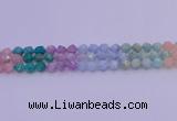 CMQ394 15.5 inches 12mm faceted nuggets mixed quartz beads