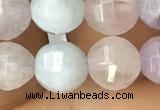 CMQ423 15.5 inches 10mm faceted round natural mixed quartz beads