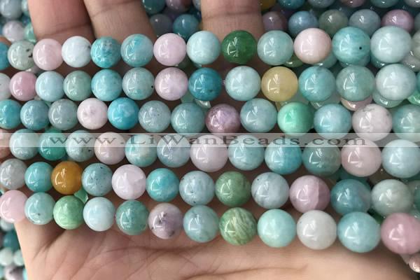 CMQ467 15.5 inches 8mm round mixed gemstone beads wholesale