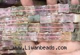 CMQ510 15.5 inches 12*16mm bone colorfull quartz beads