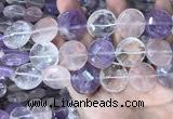 CMQ527 15.5 inches 20mm faceted coin colorfull quartz beads