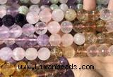 CMQ548 15.5 inches 14mm faceted round colorfull quartz beads