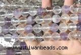 CMQ557 15.5 inches 12mm faceted round colorfull quartz beads