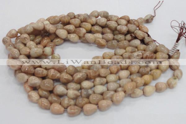 CMS10 15.5 inches 10*14mm teardrop moonstone gemstone beads wholesale