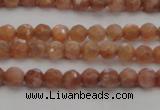 CMS1010 15.5 inches 4mm faceted round AA grade moonstone beads