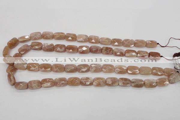 CMS103 15.5 inches 10*14mm faceted rectangle moonstone gemstone beads