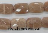 CMS104 15.5 inches 13*18mm faceted rectangle moonstone gemstone beads