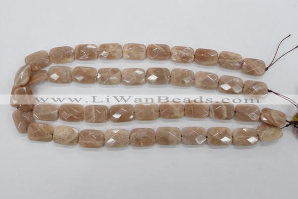 CMS104 15.5 inches 13*18mm faceted rectangle moonstone gemstone beads