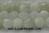 CMS1042 15.5 inches 8mm faceted round A grade white moonstone beads