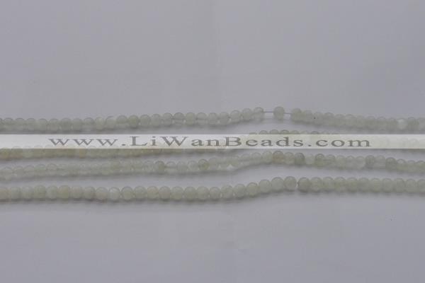 CMS1050 15.5 inches 4mm round grey moonstone beads wholesale