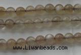 CMS1063 15.5 inches 4mm round grey moonstone beads wholesale