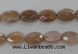 CMS107 15.5 inches 8*12mm faceted oval moonstone gemstone beads