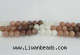 CMS1084 15.5 inches 12mm round mixed moonstone beads wholesale