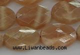 CMS1107 15.5 inches 13*18mm faceted oval moonstone gemstone beads