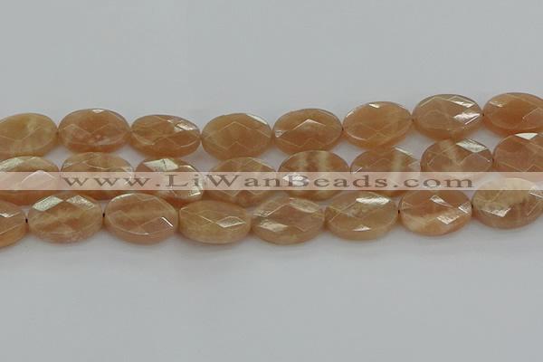 CMS1108 15.5 inches 15*20mm faceted oval moonstone gemstone beads