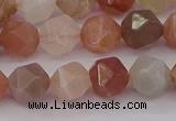 CMS1138 15.5 inches 10mm faceted nuggets rainbow moonstone beads