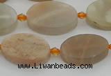 CMS1145 15.5 inches 15*20mm oval moonstone gemstone beads