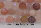 CMS1166 15.5 inches 6mm faceted round rainbow moonstone beads