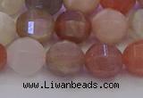 CMS1168 15.5 inches 10mm faceted round rainbow moonstone beads