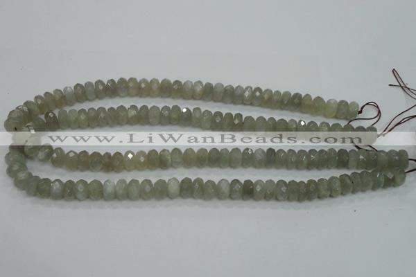 CMS128 15.5 inches 6*10mm faceted rondelle moonstone gemstone beads