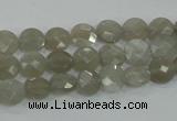 CMS129 15.5 inches 8mm faceted coin moonstone gemstone beads