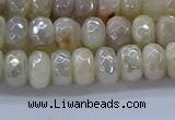 CMS1341 15.5 inches 4*6mm faceted rondelle AB-color white moonstone beads