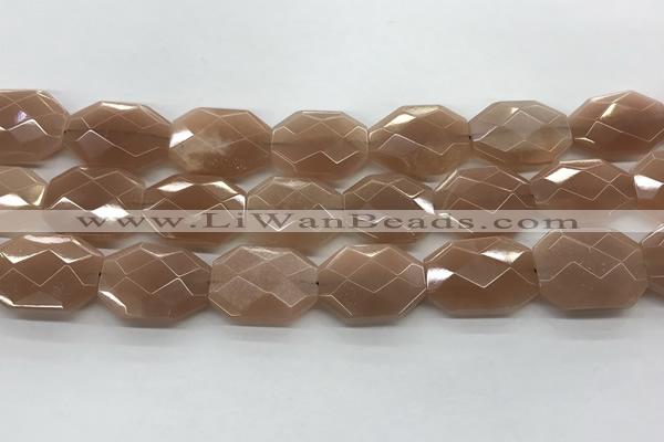 CMS1355 18*24mm - 20*25mm faceted octagonal moonstone beads