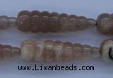 CMS138 15.5 inches 10*35mm carved teardrop natural moonstone beads