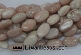 CMS14 15.5 inches 8*12mm oval moonstone gemstone beads wholesale