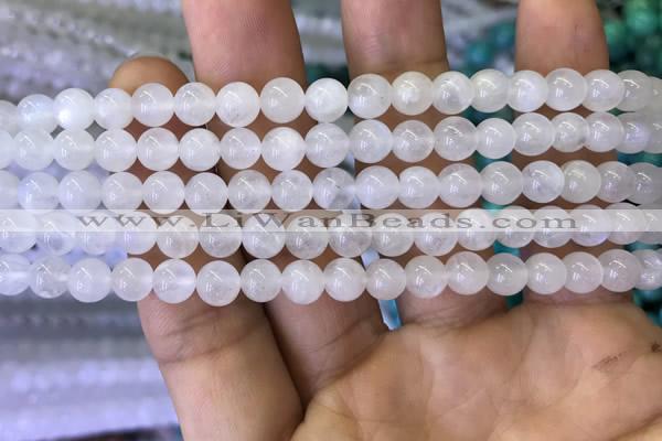 CMS1401 15.5 inches 6mm round white moonstone beads wholesale