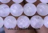 CMS1402 15.5 inches 8mm round white moonstone beads wholesale