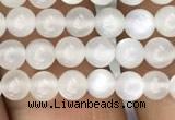 CMS1460 15.5 inches 4mm round white moonstone beads wholesale