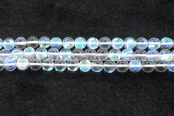 CMS1504 15.5 inches 12mm round synthetic moonstone beads wholesale