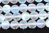 CMS1506 15.5 inches 6mm round matte synthetic moonstone beads